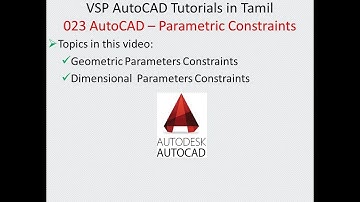 023 AutoCAD - Parametric Constraints