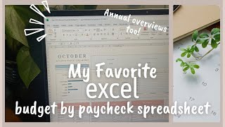 My Favorite Excel Budget Template Annual Excel Budget and Paycheck Excel Budget