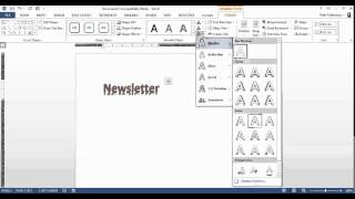 Tilde Publishing - Inserting and editing WordArt - Word 2013