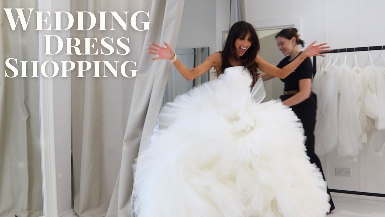 TRYING ON WEDDING DRESSES FOR THE FIRST TIME | Girls trip to London ...