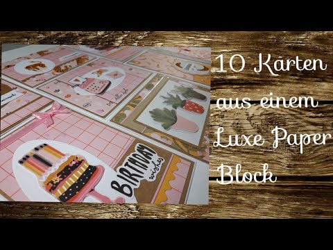 10 Karten aus einem Luxe Paper Block von Action🎂🍓 10 cards out of one ...