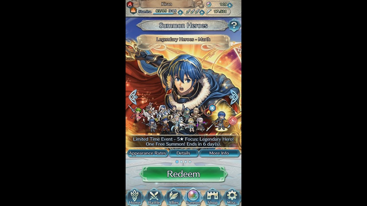 Marth legendary banner is out. Here's some summons on it