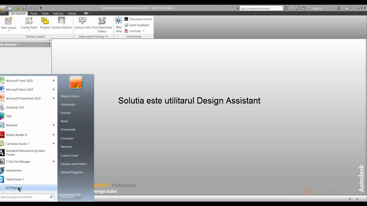 Design Assistant Inventor Inventor 2013 Design Assistant - YouTube