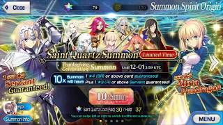 Fate Grand Order 5* Summoning Banner