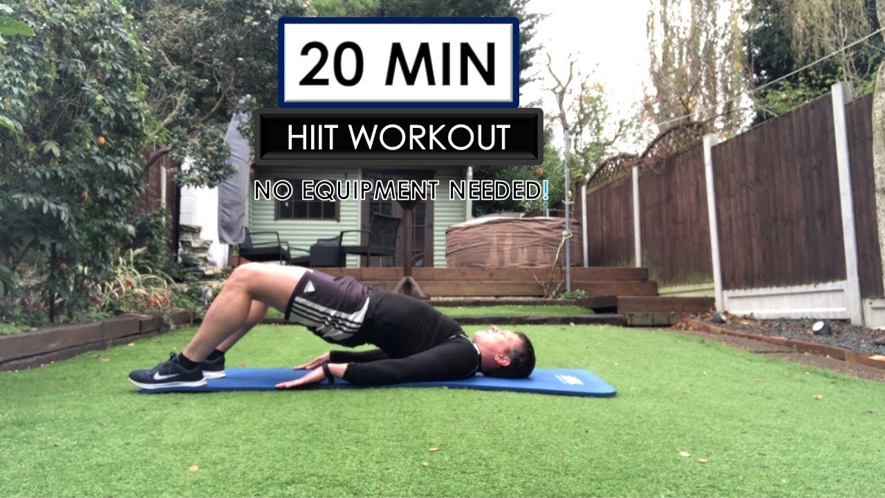 20 Minute HIIT Workout - No Equipment - YouTube