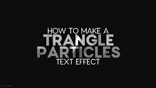 How to Make TRIANGLE PARTICLES Text FX in PowerPoint