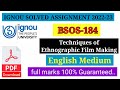 ignou bsos 184 ignou solved assignment 2022-23 bag bscg bhag bcom