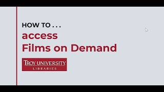 How to Access Films on Demand
