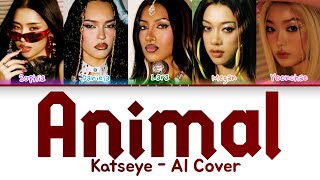 Katseye - AI cover | 'Animal' | color coded lyrics