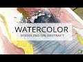 watercolor painting: doodling on abstract
