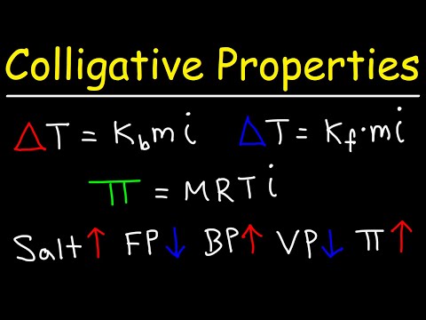 Colligative गुण - क्वथनांक ऊंचाई, हिमांक बिंदु अवसाद और आसमाटिक दबाव