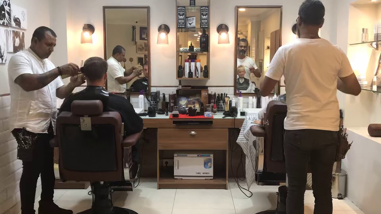 Gentlemen at the hairdresser Maison Sasha - Mauritius - YouTube