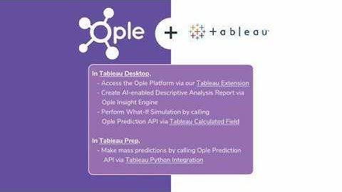 Predict in Tableau with Ople
