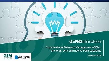 Organizational Behavior Management (OBM): the what, why, and how to build capability