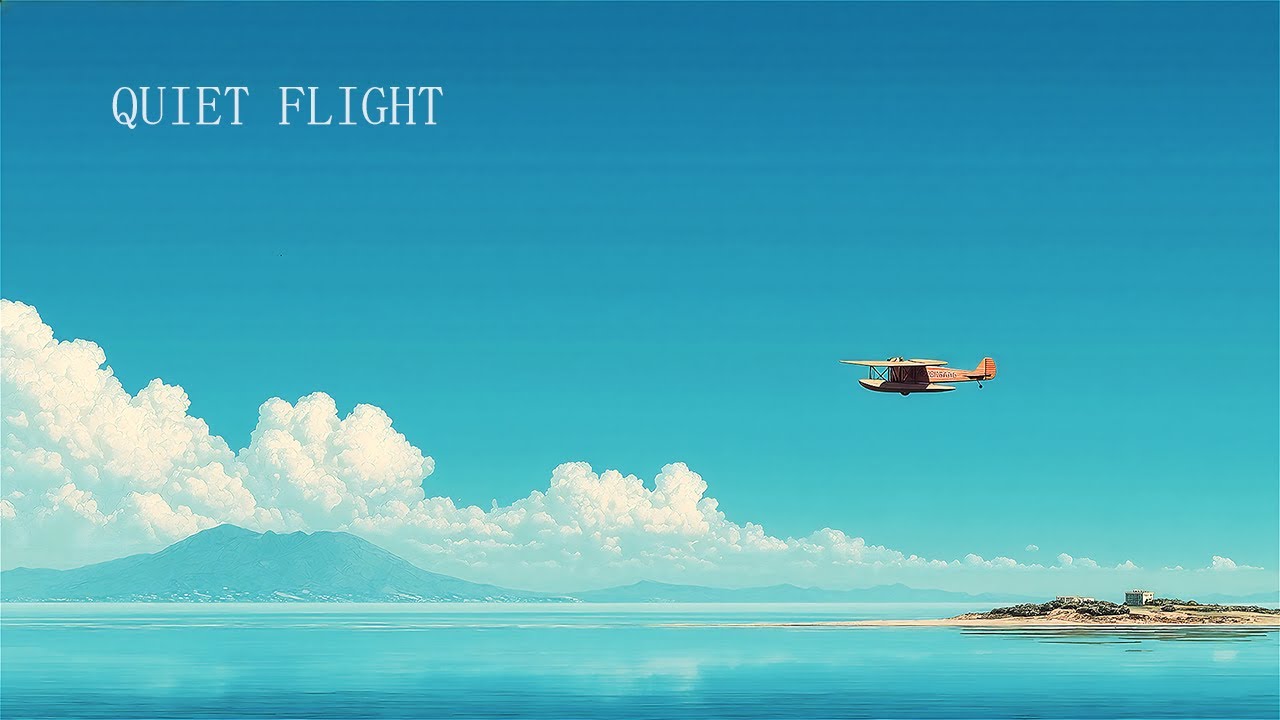 Quiet Flight – 1 Hour Calm Ambient Piano for Focus & Reading | Silent Skies