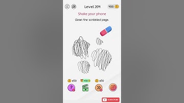 Braindom Level 204 Clean the scribbled page Walkthrough