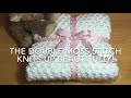 HOW TO KNIT - BEAUTIFUL MOSS STITCH BABY BLANKET - SUPER EASY FOR BEGINNERS