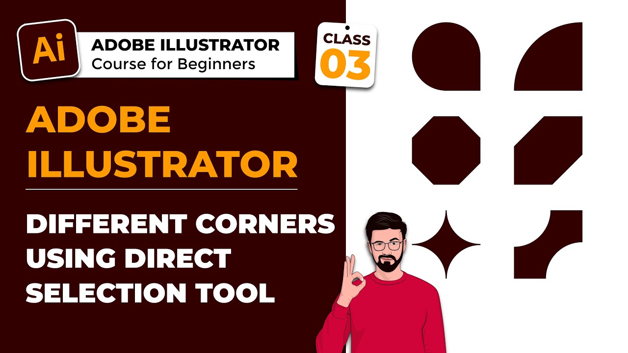 Different Corners Using Direct Selection Tool | Adobe Illustrator ...