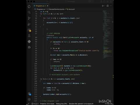 3.4D | BucketSorting | SIT232 | Object Oriented Development
