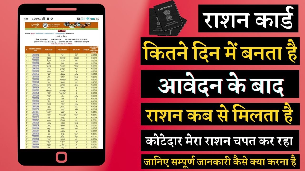 ration card kitne din me banta hai ration card kitne din mein banke