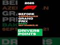 🏎️ 2025 Formula 1 Azerbaijan GP | Drivers Standings Points Results | #f1, #AzerbaijanGP,