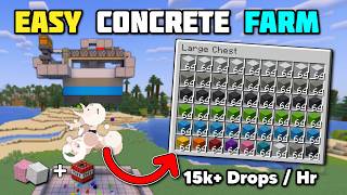 Minecraft Concrete Farm - Easy 15k Concrete per Hour (26.2)