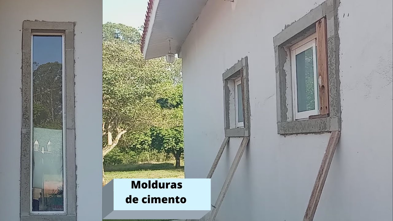 VEJA COMO É FÁCIL FAZER MOLDURAS DE CIMENTO PARA JANELAS E PORTAS - YouTube