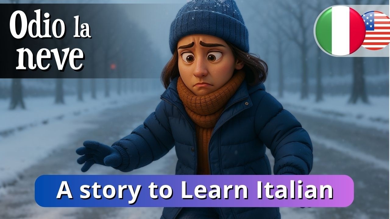 УЧИМ ИТАЛЬЯНСКИЙ через короткий рассказ — “Я ненавижу снег” (Идеально для НАЧИНАЮЩИХ)