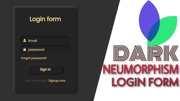 CSS Neumorphic Login Form Design Tutorial | CSS Dark Neumorphism Login Form UI Design |