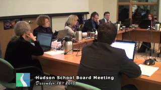 Hudson School Board December 16, 2010