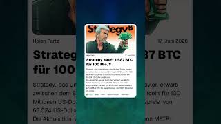 Strategy kauft 1.587 BTC für 100 Mio. $