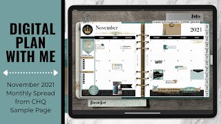Digital Plan With Me / Monthly Layout / November 2021