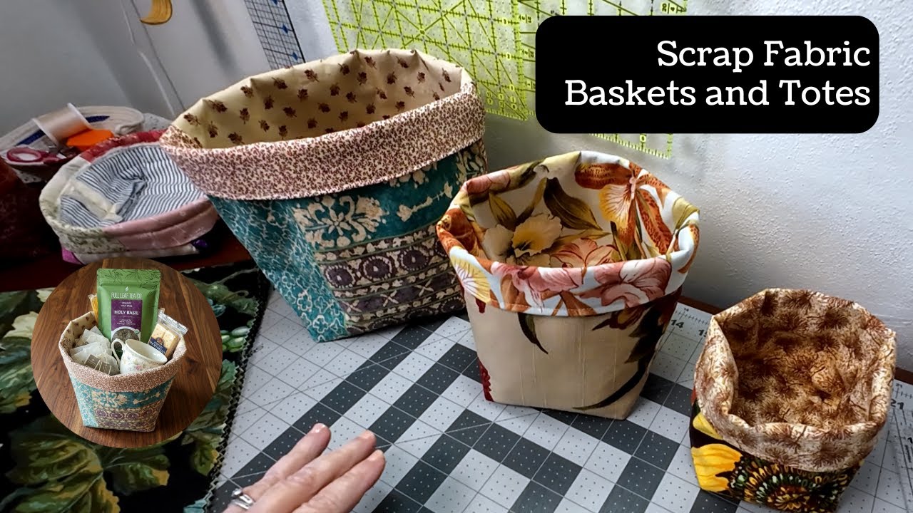 Превратите обрезки ткани в красивые корзины и сумки. Образцы обивочной ткани.