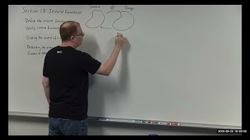 College Level Precalculus - Section 1.7 (Inverse Functions)
