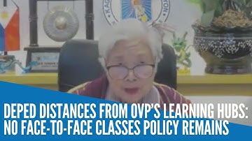 DepEd distances from OVP’s learning hubs: No face to face classes policy remains