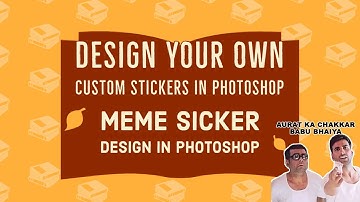 Design your own Custom Stickers in Photoshop | Photoshop Tutorial | Whats app Sicker Design