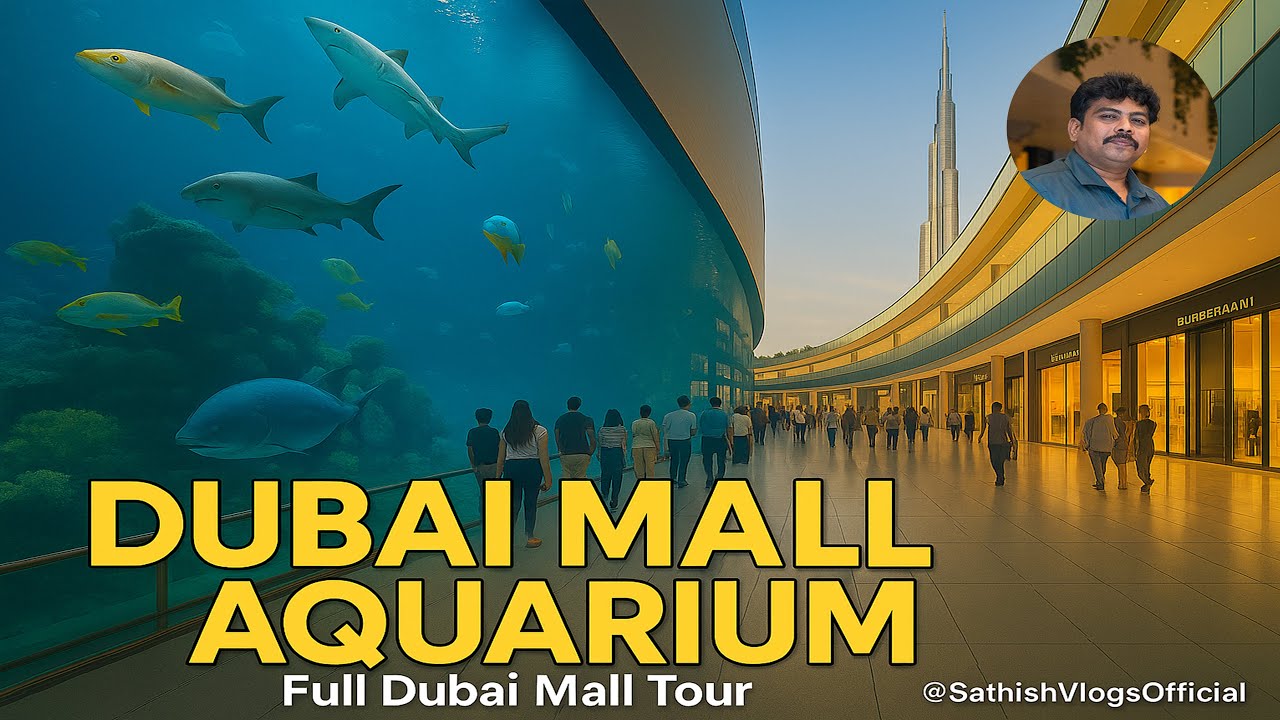 Dubai Mall Aquarium 🐠 | Full Dubai Mall Tour + Burj Khalifa Glimpse |