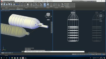 AUTOCAD 3D TUTORIAL PLASTIC BOTTLE