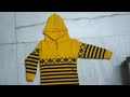 Hood style sweater design in knitting machine (निटिंग मशीन में हुड वाली स्वेटर डिजाइन )