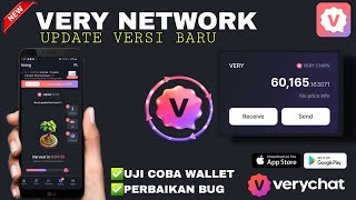 GRATIS TRANSFER!! UJI COBA WALLET VERY CHAT - VERY CHAT NEW UPDATE - VERY NETWORK