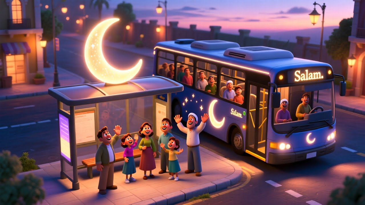 The Wheels on the Bus – Muslim Version | Islamic Kids Song | Fun Nursery Rhyme for Children