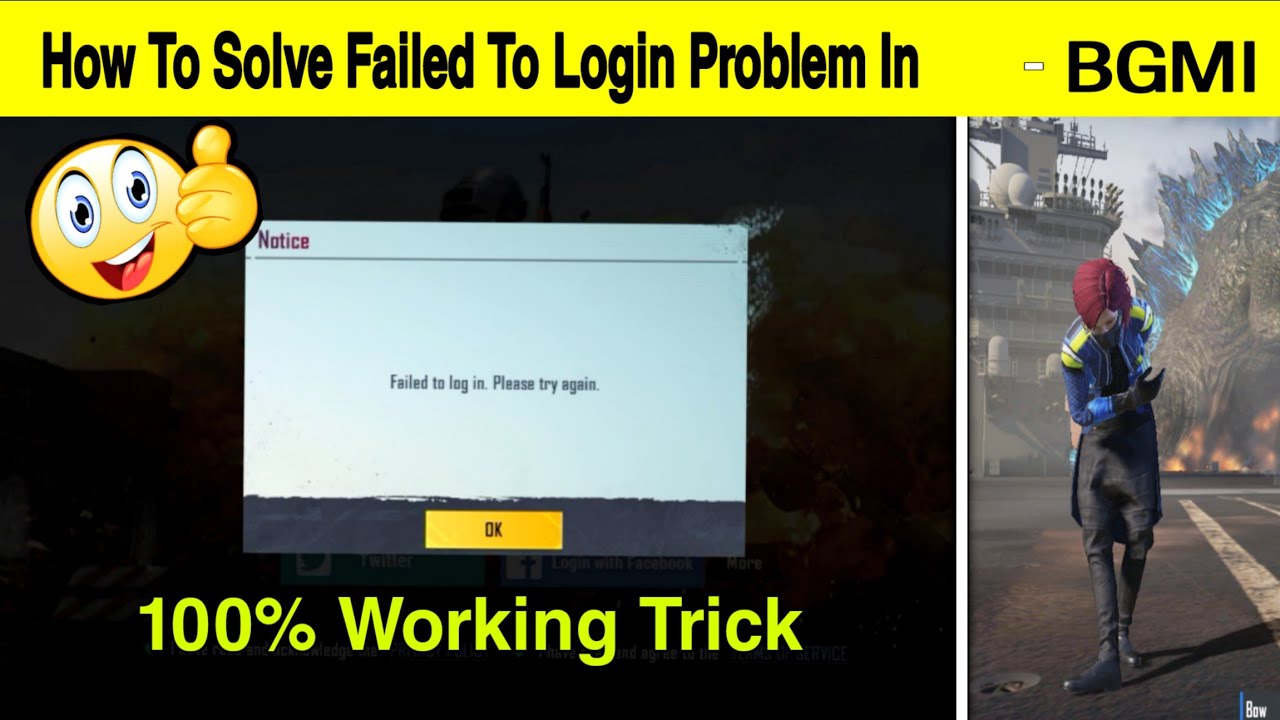 BGMI Failed To Login Please Try Again Problem Solve | Battle Ground ...