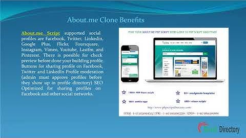 Submit your About.me php script | About.me Clone demo links to PHP Script Directory