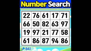 Number Search #841 Is a perfect score too difficult?【Match | brain game | puzzle 】 screenshot 1