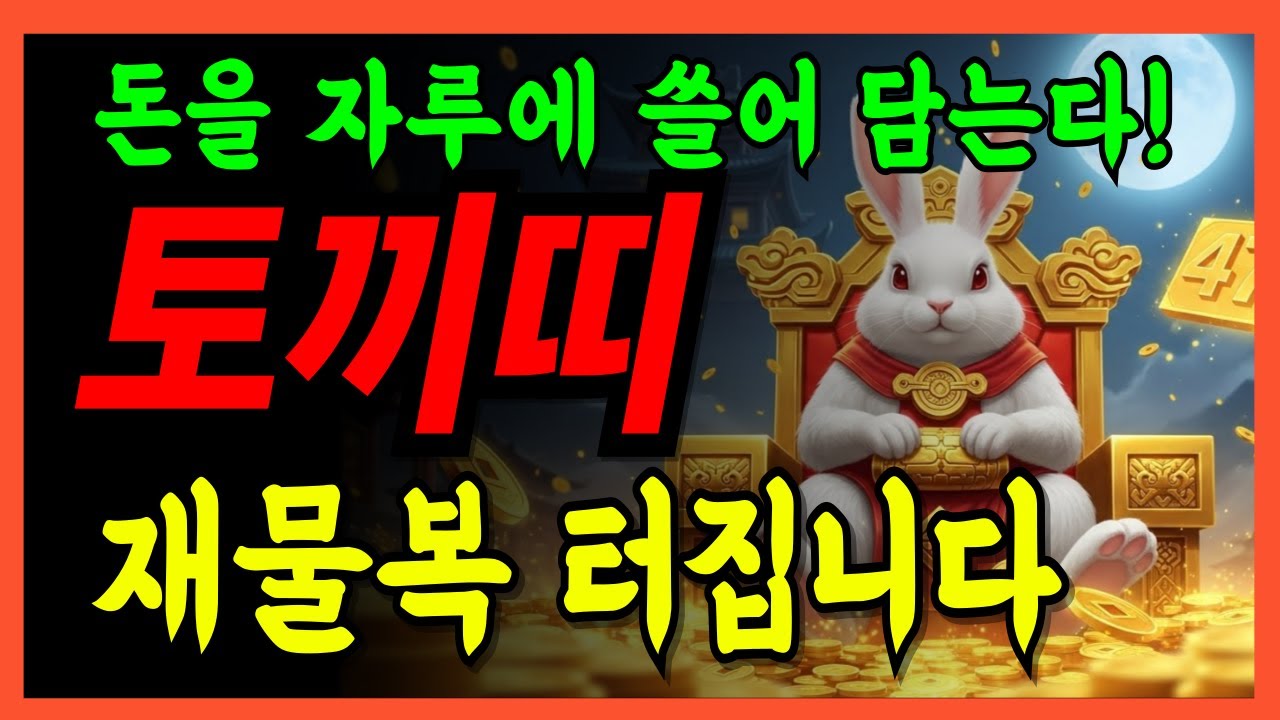 토끼띠 평생 운세, 고생만 하는 이유? 이 나이 지나면 인생 역전합니다