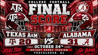🚨 ALABAMA vs TEXAS A&M POSTGAME SHOW | LIVE Reactions, Breakdown & Fan Takes 🔴