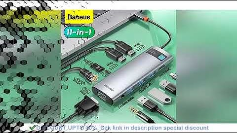 Baseus USB Type C HUB USB C to HDMI-compatible RJ45 SD Reader PD 100W Charger USB 3.0 HUB For MacBoo