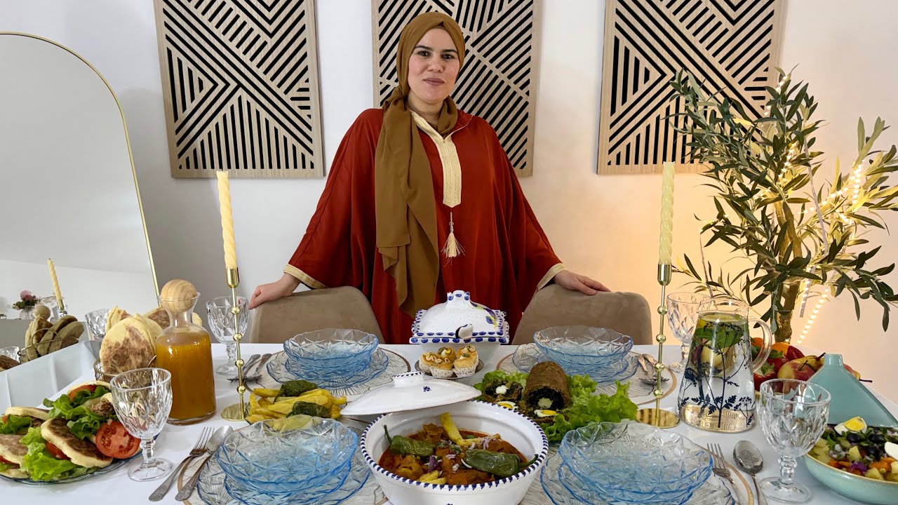 طاولة رمضان 7 🌙بطبوط محشي-خبز البطبوط- مرقة جلبانة بالعلوش-لحمة محشية-سلاطة طايبة-لتحلية كيكة الغلال