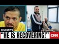 EXCLUSIVE: Oleksandr Usyk Visits Anthony Joshua in Hospital After Horrific Crash