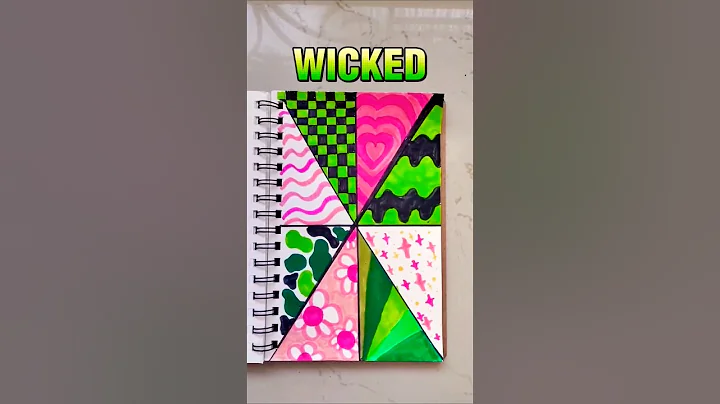 WICKED Sketchbook idea!💚💗 #viralshorts #wicked #art